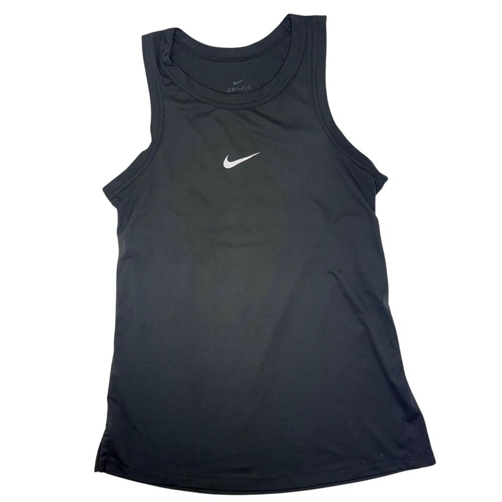 Nike Dri-FIT Women's Black Split Back Tank Top Small Sleeveless Athletic